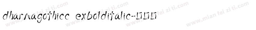 dharmagothicc exbolditalic字体转换